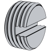 Slotted cylindrical plug with fine pitch