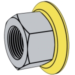 国际ISO 7575 - 1993 ISO7575 7575ISO 汽车车轮螺母 带垫平连接螺母