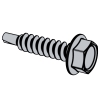 Hexagon Flange Head Drilling Screw With Tapping Screw Thread
