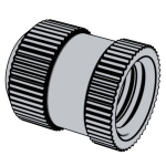 德标DIN 16903 (Q) - 1974 DIN16903 16903DIN 滚花通孔中间带槽镶入螺母 封闭型 Q型