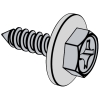 Cross Recessed Hexagon Head Tapping Screw  With Indentation And Large Plain Washer Assemblies