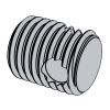 Threaded insert, self-tapping with chip reservoirs and closed floor, SBT 358