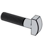 美标ASME/ANSI B18.5 - 2012 ASME/ANSI18.5 1 英制T形头螺栓 [Table10]  (A307, SAE J429, F468, F593)