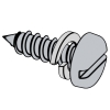 Metric Slotted Pan Head Tapping Screw and Spring Washer Assemblies-SEMS (Screws Having Tapping Screw Thread Diameter)