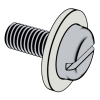 Slotted Pan Head Screws And Washer Assemblies With Plain Washers