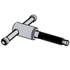 Tommy screws with moveable clamping bolt - Type D