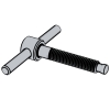 Tommy screws with fixed clamping bolt - Form E