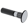 Round Head Ribbed Neck Bolts,(Inch Series)  [Table 4] (A307, SAE J429, F468, F593)