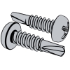 Cross Recessed Pan Head Drilling Screws With Tapping Screw Thread