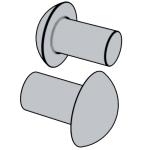 美标ASME/ANSI B18.1.3M - 1983 (R2006) ASME 米制圆头铆钉 [Table 4] (ASTM A31, SAE J430)