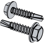 德标DIN EN ISO 15480 - 2019 DIN EN ISO1548 六角带介（华司）自攻自钻螺钉
