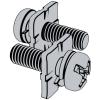 Complex Groove SmalI Pan Head Screw, Single CoiI Spring Lock Washer and Square Washer Assemblies