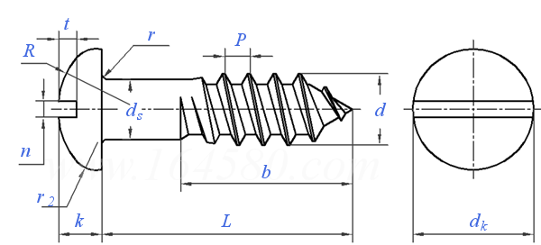 GB /T 99 - 1986 開槽圓頭木螺釘