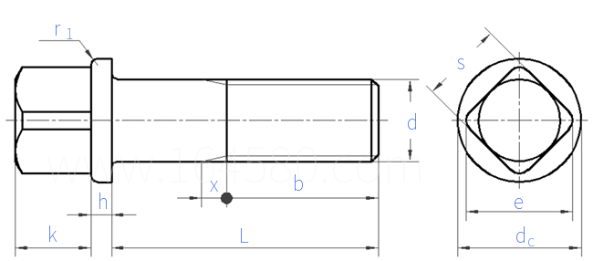 CNS  4422 - 1981 四方頭帶墊緊定螺釘