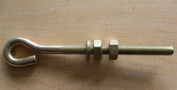 弯钩螺栓带螺母垫片组合件  吊环地脚螺栓 非标螺栓