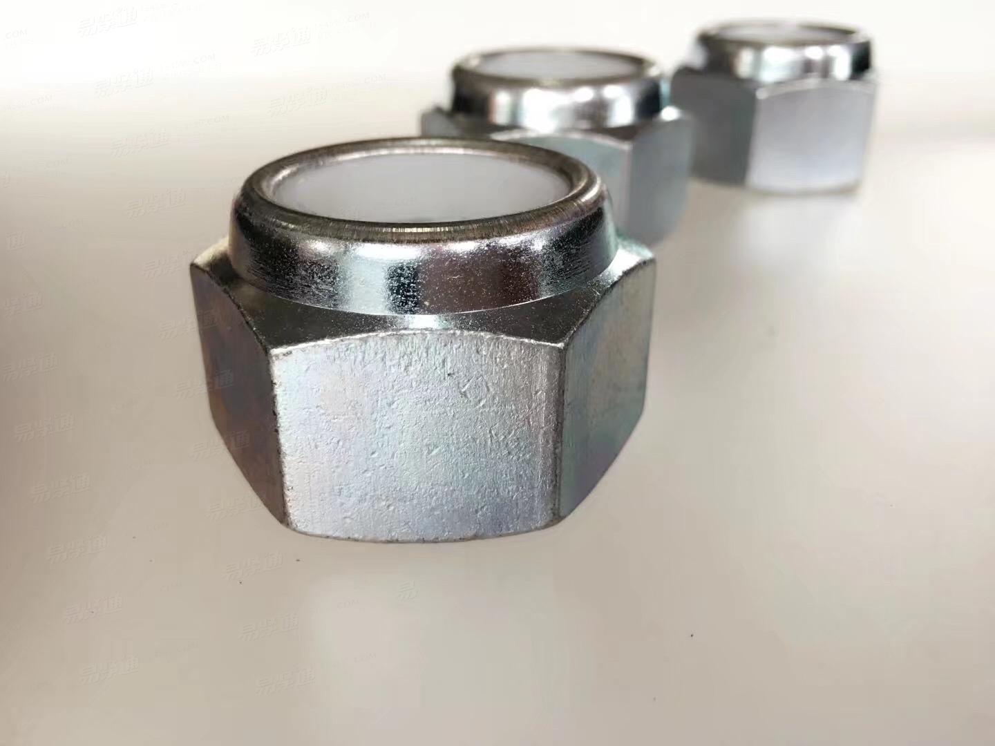 碳鋼45#/合金鋼40Cr 鍍鋅 非金屬嵌件 尼龍鎖緊加厚螺母DIN982