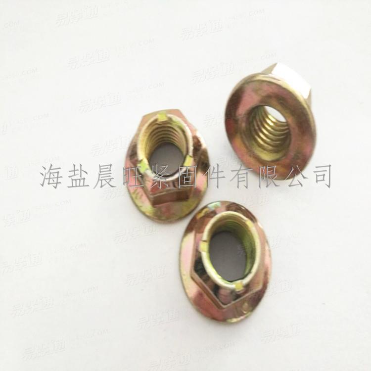 海盐供应DIN德标6927-1983金属锁紧六角法兰螺母M12