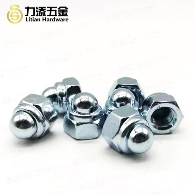 镀蓝白锌组合式六角盖形螺母