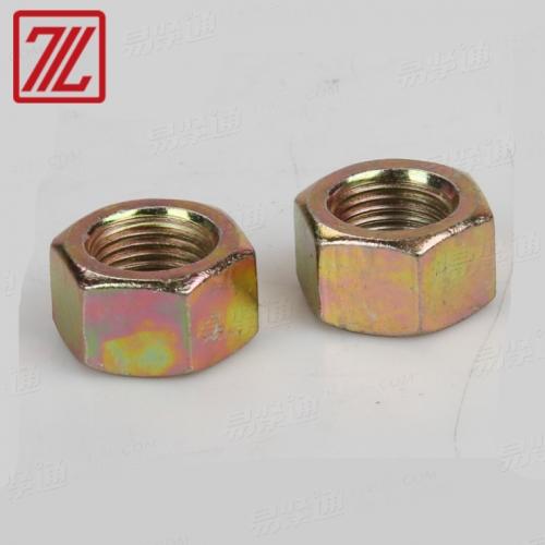 GB6170 4级彩锌六角螺母 彩色六角型螺帽 电镀彩色加厚型螺母