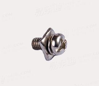 十一字槽盤頭螺釘、彈簧墊圈和方墊圈組合件