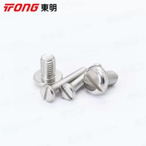 304/316不锈钢GB67开槽一字槽盘头半圆头机螺丝钉