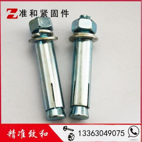 GB22795正國标普通膨脹螺栓 藍白鋅緊固件 純标膨脹螺絲m16*100