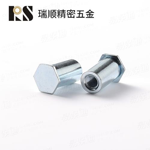 冷镦盲孔压铆螺母亲柱六角柱碳钢BSO-M3-5 BSO-M3-6 BSO-M3-8 -10