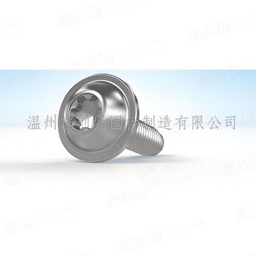 ISO7380-2梅花  梅花平圆头带垫机螺钉