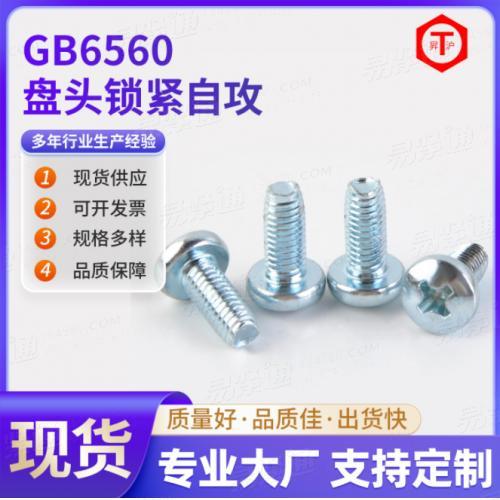 工厂批发GB6560盘头锁紧自攻 碳钢盘头十字槽自攻螺丝多规格