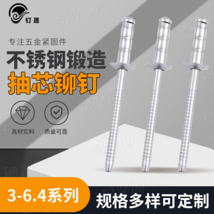 双鼓型不锈钢拉钉 圆头304不锈钢拉铆钉 3.2不锈钢双鼓型抽芯铆钉