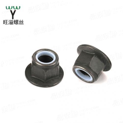 GB6183高強度碳鋼法蘭面防松鎖緊螺母ISO12125尼龍鎖緊螺母8/10級