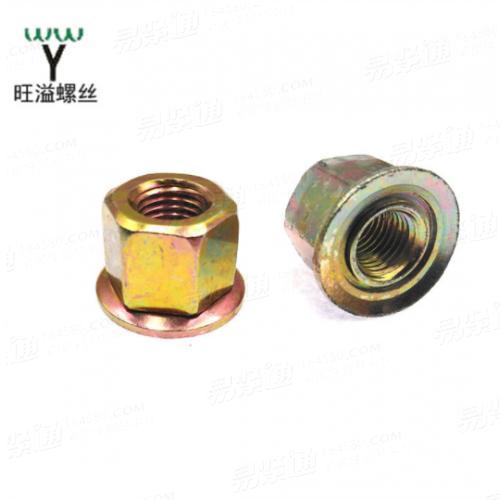 碳鋼鐵鍍鋅活動盤形防滑螺母六角嵌入式螺帽盤帶墊六角活盤帽M6M8