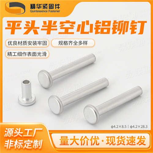 GB875平頭半空心鋁鉚釘廠家直銷來圖定制