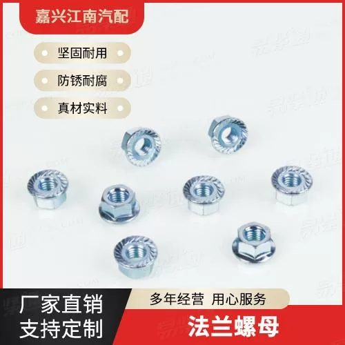 嘉兴螺母厂家DIN6923六角法兰螺母（带防滑齿）