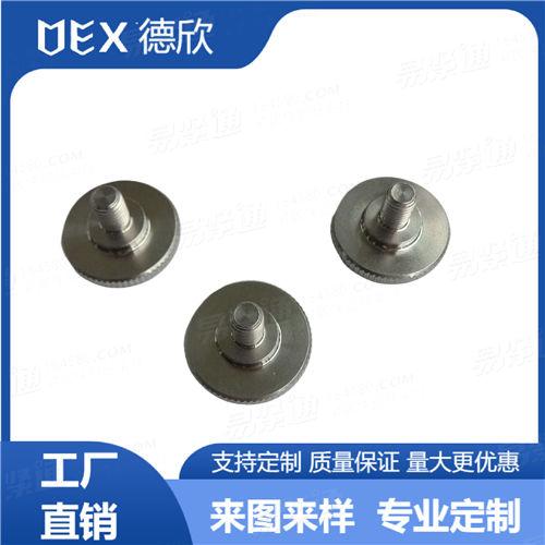 廠家直銷304不銹鋼非標(biāo)手?jǐn)Q螺絲 平圓頭帶直紋臺階螺絲