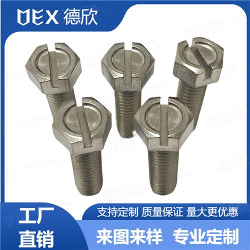 廠家直銷304不銹鋼美制開槽外六角螺栓 一字槽凹腦六角頭螺絲