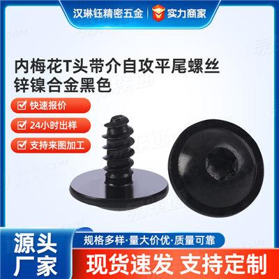 螺絲電子設備專用緊固件鋅鎳合金黑色內梅花T頭帶介自攻平尾螺絲