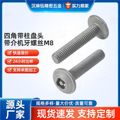 廠家供應多種材質可選 量大從優四角帶柱盤頭帶介機牙螺絲M8
