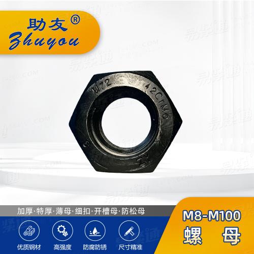 HG 标准化工法兰专用螺母 HG20634 SH/T3404 高温 B7 合金钢六角锁紧螺母