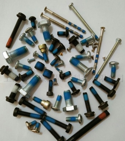 加工180℃涂胶螺丝（蓝色、红色、白色）
