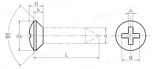  II型十字槽半沉头木螺钉 [Table 9]