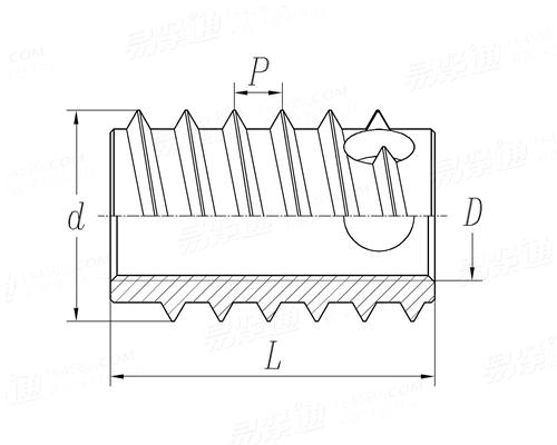  带孔自攻镶嵌件