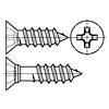 Type I Cross Recessed Flat Countersunk Trim Head Tapping Screws - Type A Thread Forming [Table 17]