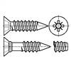 Type IA Cross Recessed Flat Countersunk Trim Head Tapping Screws - Type B and BP Thread Forming [Table 18]