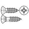 Type I Cross Recessed Oval Countersunk Trim Head Tapping Screws - Type AB Thread Forming [Table 28]