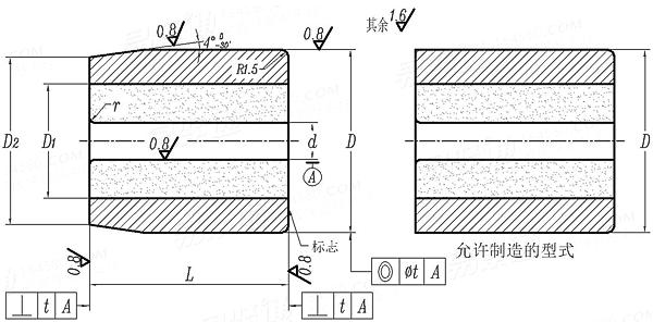 JB /T 4209.4 - 1996 冷镦六角头螺栓模具-初镦凹模(适用于GB/T 5780、GB/T5781、GB/T5782、GB/T5783、GB/T5784、GB/T5785、GB/T5786)