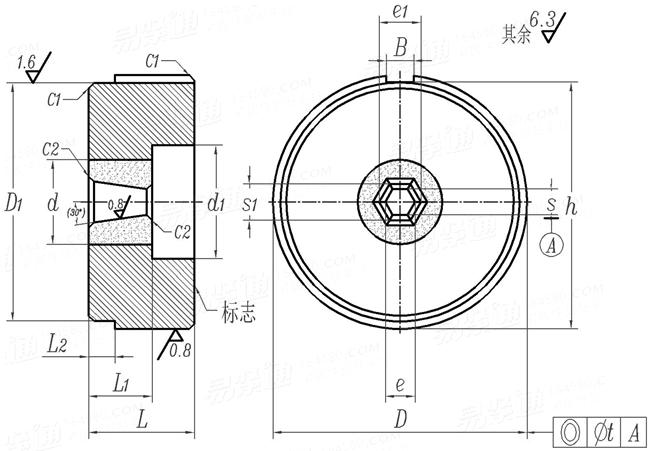 JB /T 4210.15 - 1996 冷镦六角螺母模具 镦六角凹模（硬质合金）B型 (适用于GB6170、GB6171、GB6175、GB6176)