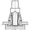 美标SAE J892 (F8) - 1996 SAE892 892SAE 英制，压紧弹簧螺母 - 面板止动盲螺柱