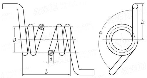 GB /T 1239 (N VI) - 2009 扭转弹簧 N VI 型